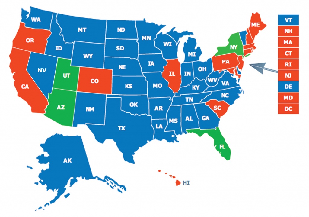 Florida Concealed Carry States Map - Printable Maps