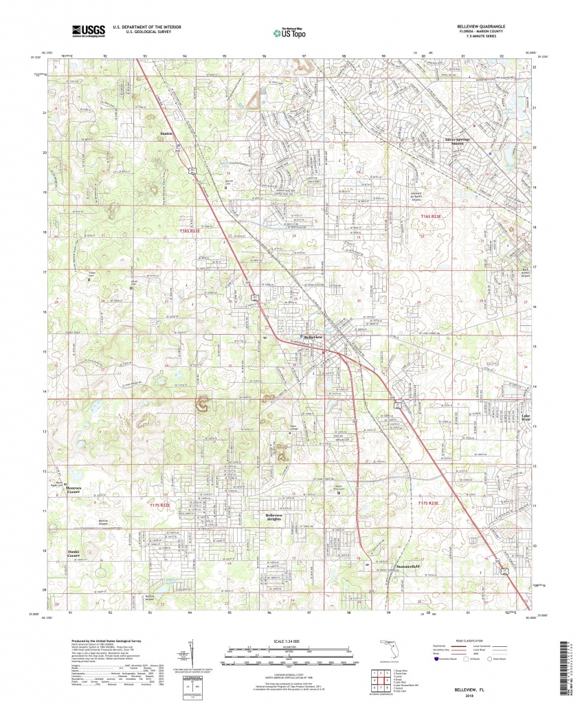 Mytopo Belleview, Florida Usgs Quad Topo Map - Belleview Florida Map