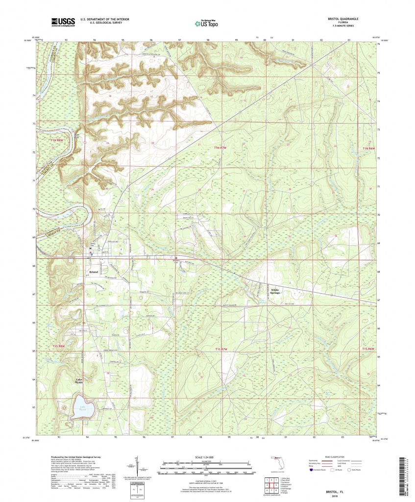 Mytopo Bristol, Florida Usgs Quad Topo Map - Bristol Florida Map