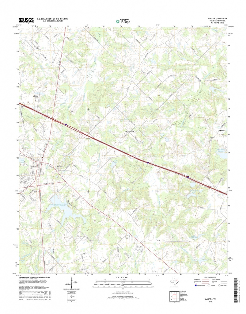 Mytopo Canton, Texas Usgs Quad Topo Map - Canton Texas Map