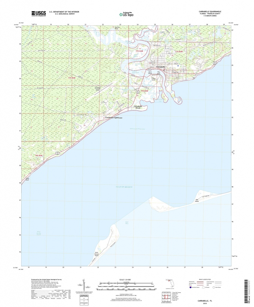 Mytopo Carrabelle, Florida Usgs Quad Topo Map - Carrabelle Florida Map