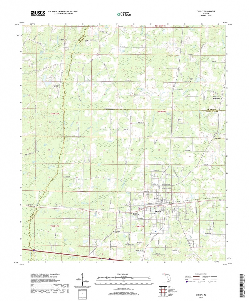 Mytopo Chipley, Florida Usgs Quad Topo Map - Map Chipley Florida