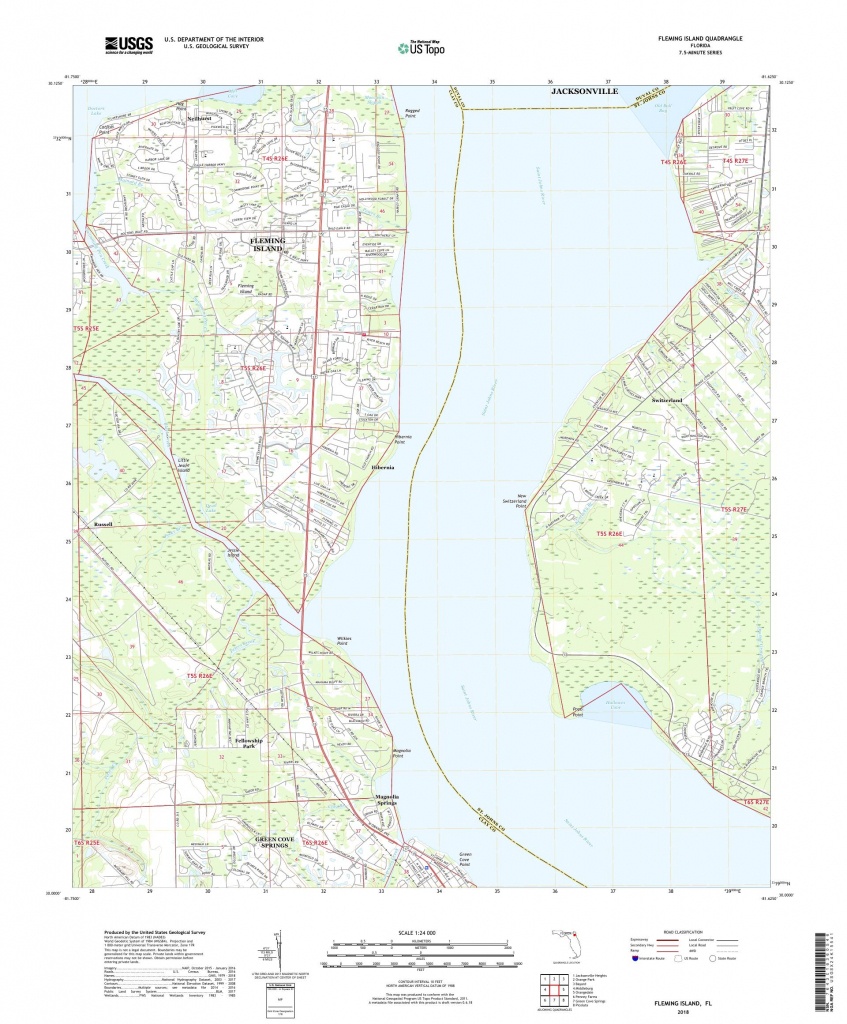 Mytopo Fleming Island, Florida Usgs Quad Topo Map - Fleming Island Florida Map