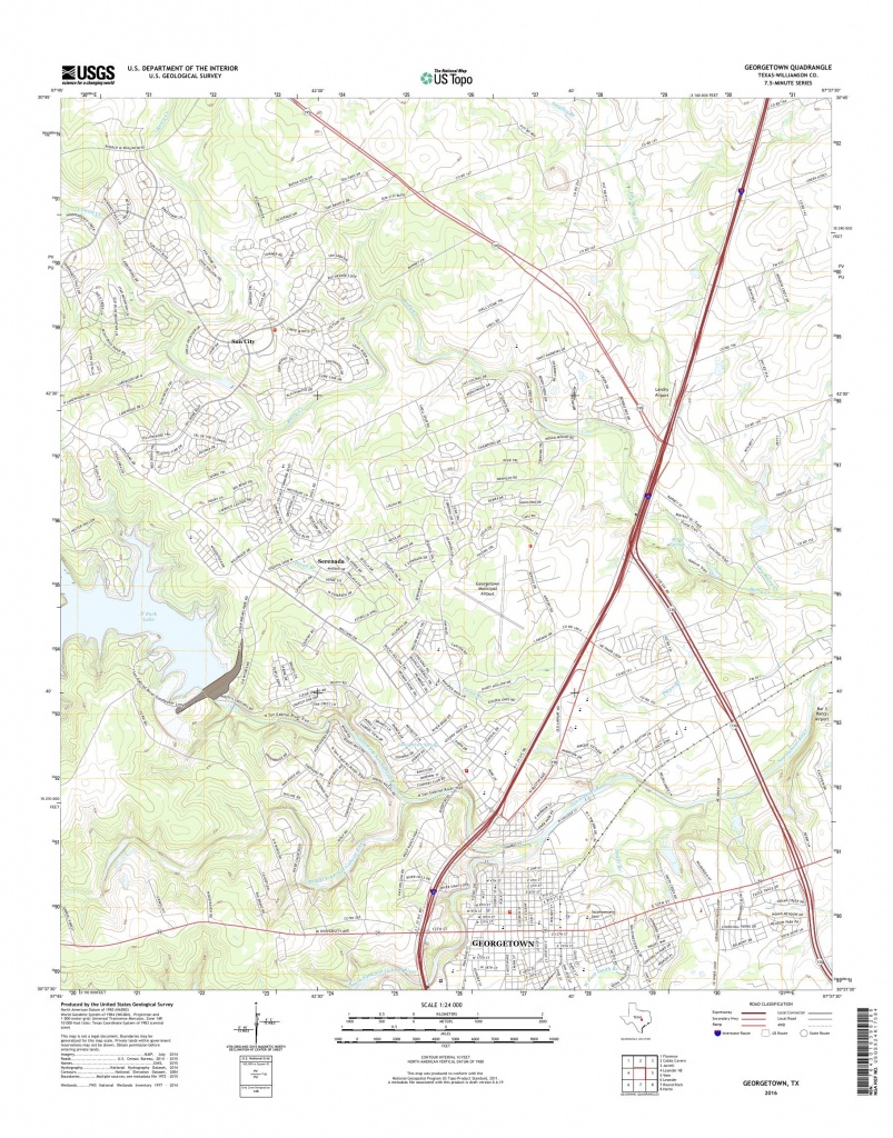 Mytopo Georgetown, Texas Usgs Quad Topo Map - Georgetown Texas Map