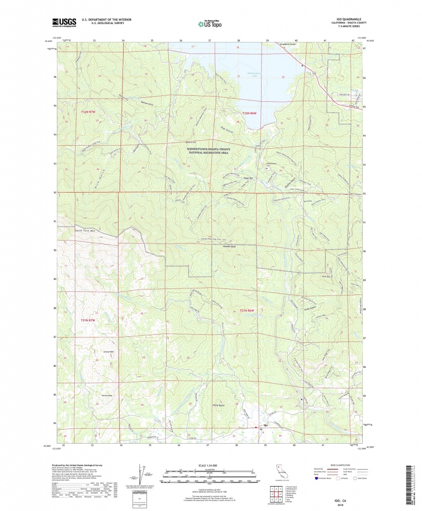 Mytopo Igo, California Usgs Quad Topo Map - Ono California Map