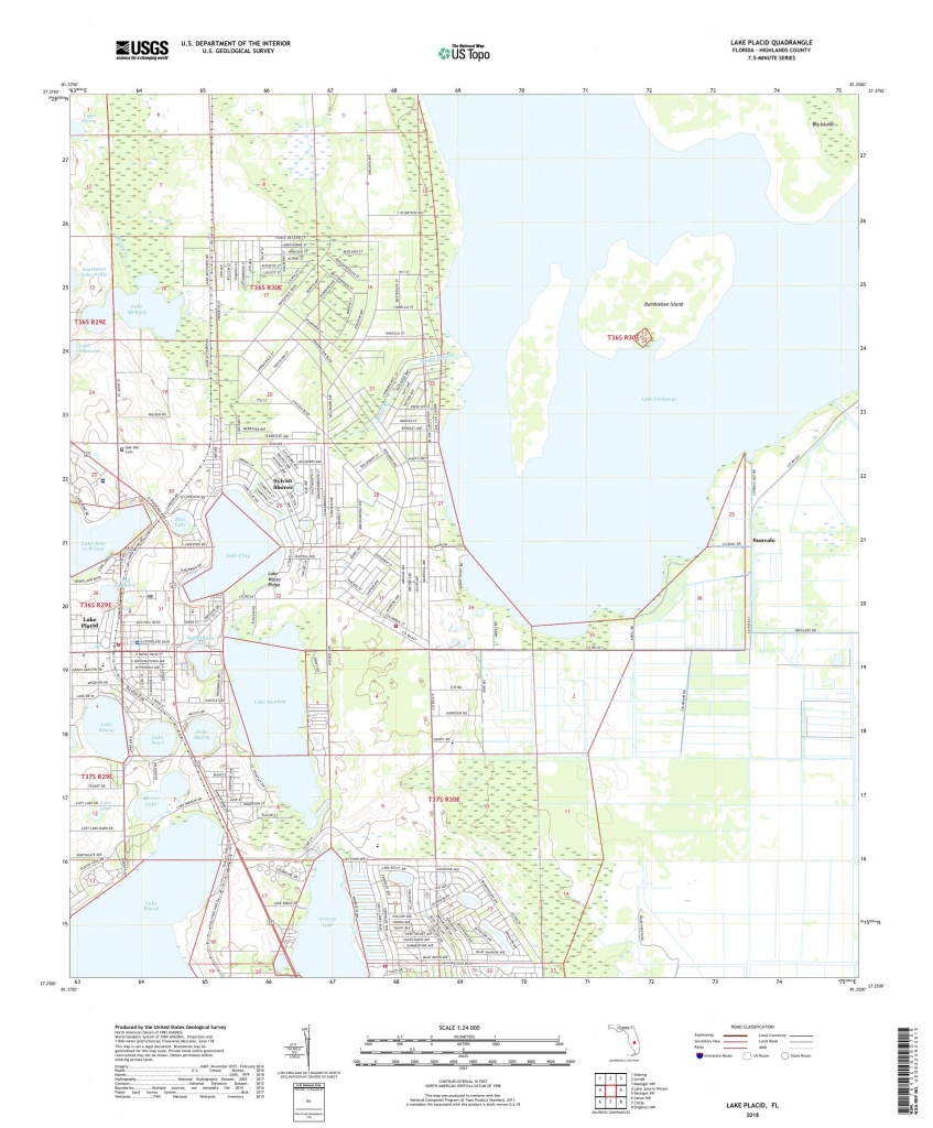 Mytopo Lake Placid, Florida Usgs Quad Topo Map - Lake Placid Florida Map
