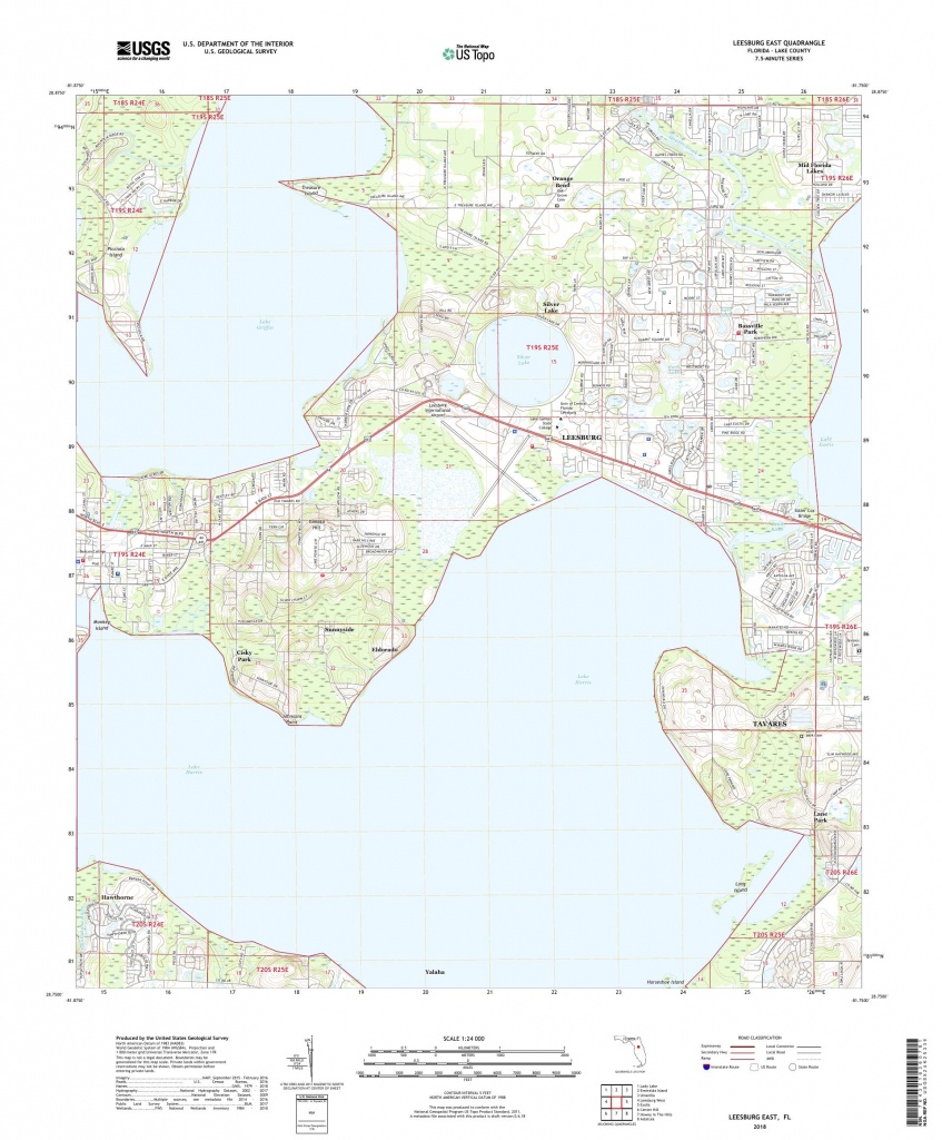 Mytopo Leesburg East, Florida Usgs Quad Topo Map - Leesburg Florida Map