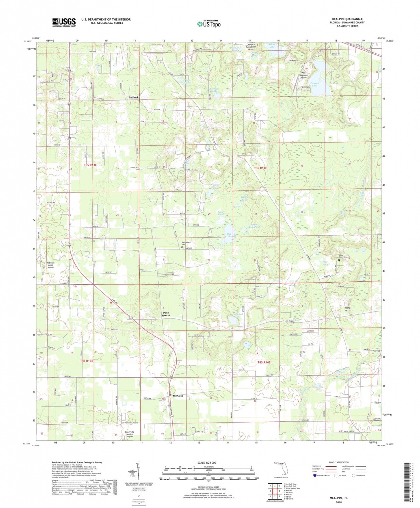 Mytopo Mcalpin, Florida Usgs Quad Topo Map - Mcalpin Florida Map