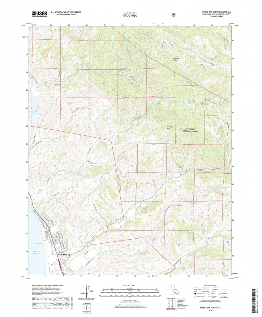 Mytopo Morro Bay North, California Usgs Quad Topo Map - Morro Bay California Map