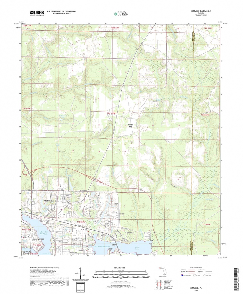 Mytopo Niceville, Florida Usgs Quad Topo Map - Niceville Florida Map