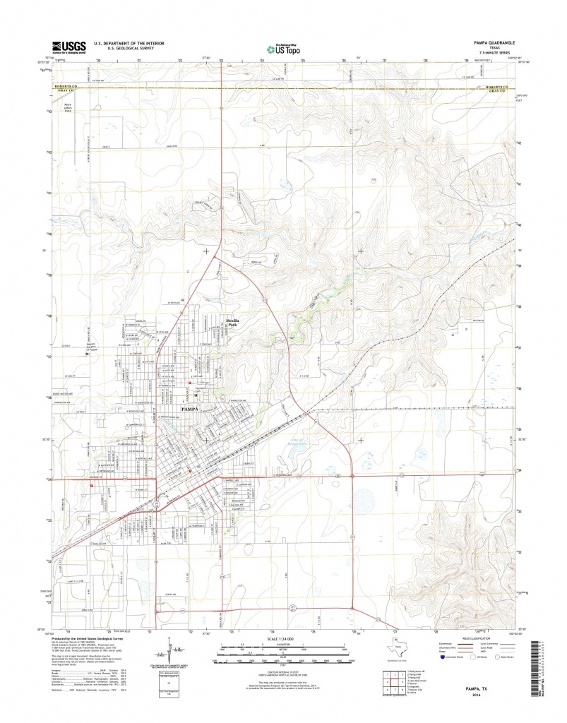 Mytopo Pampa, Texas Usgs Quad Topo Map - Pampa Texas Map
