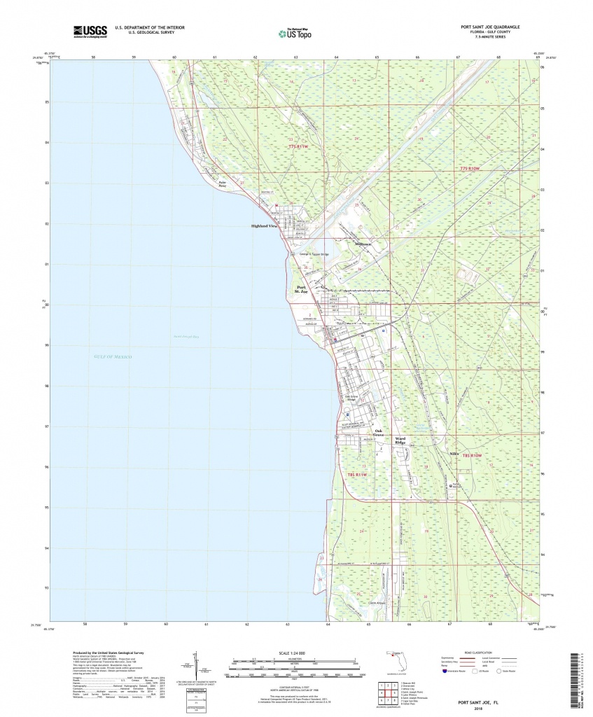 Mytopo Port Saint Joe, Florida Usgs Quad Topo Map - Port St Joe Florida Map