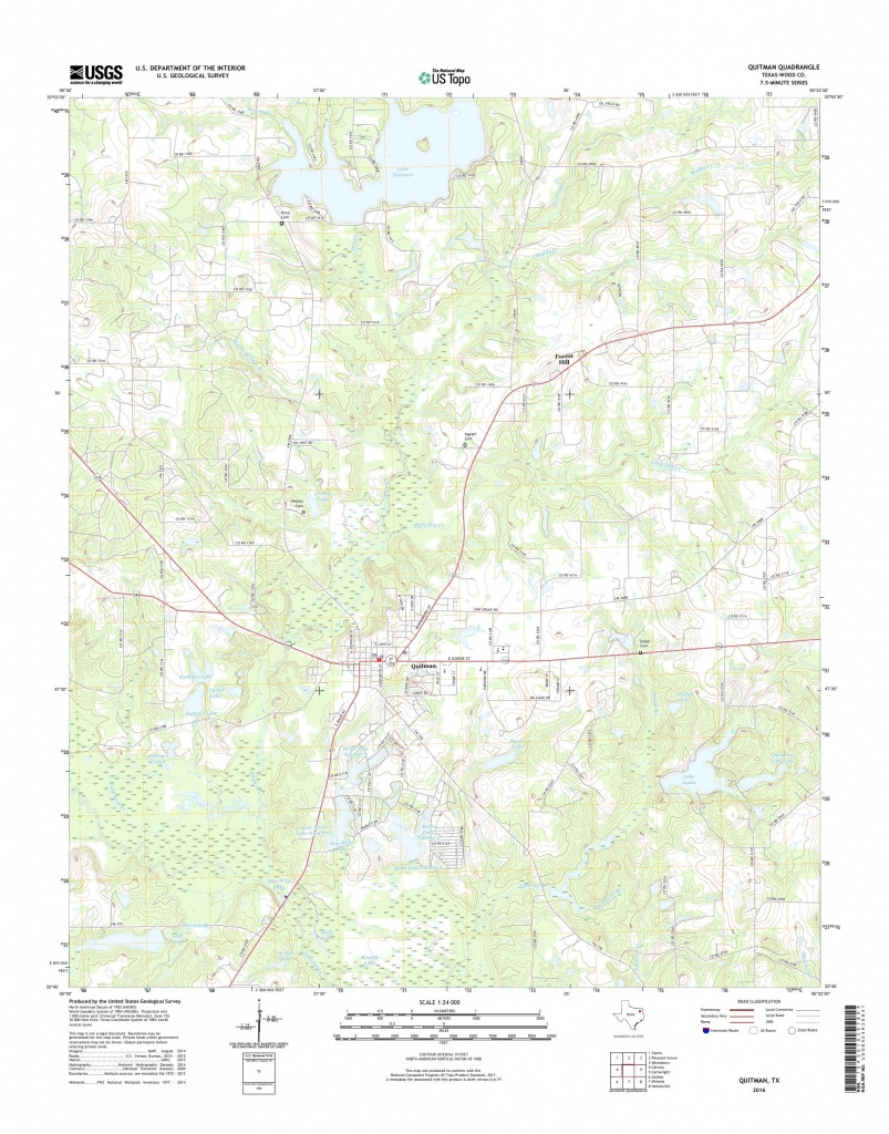 Mytopo Quitman, Texas Usgs Quad Topo Map - Quitman Texas Map