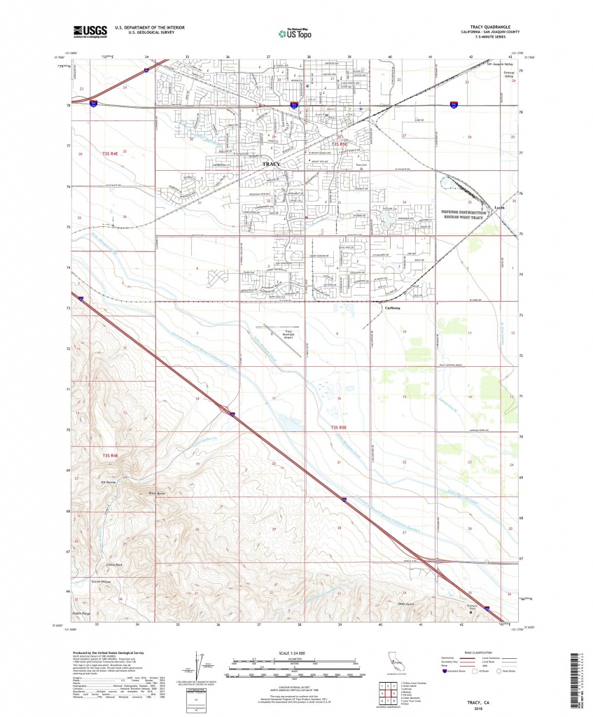 Mytopo Tracy, California Usgs Quad Topo Map - Tracy California Map