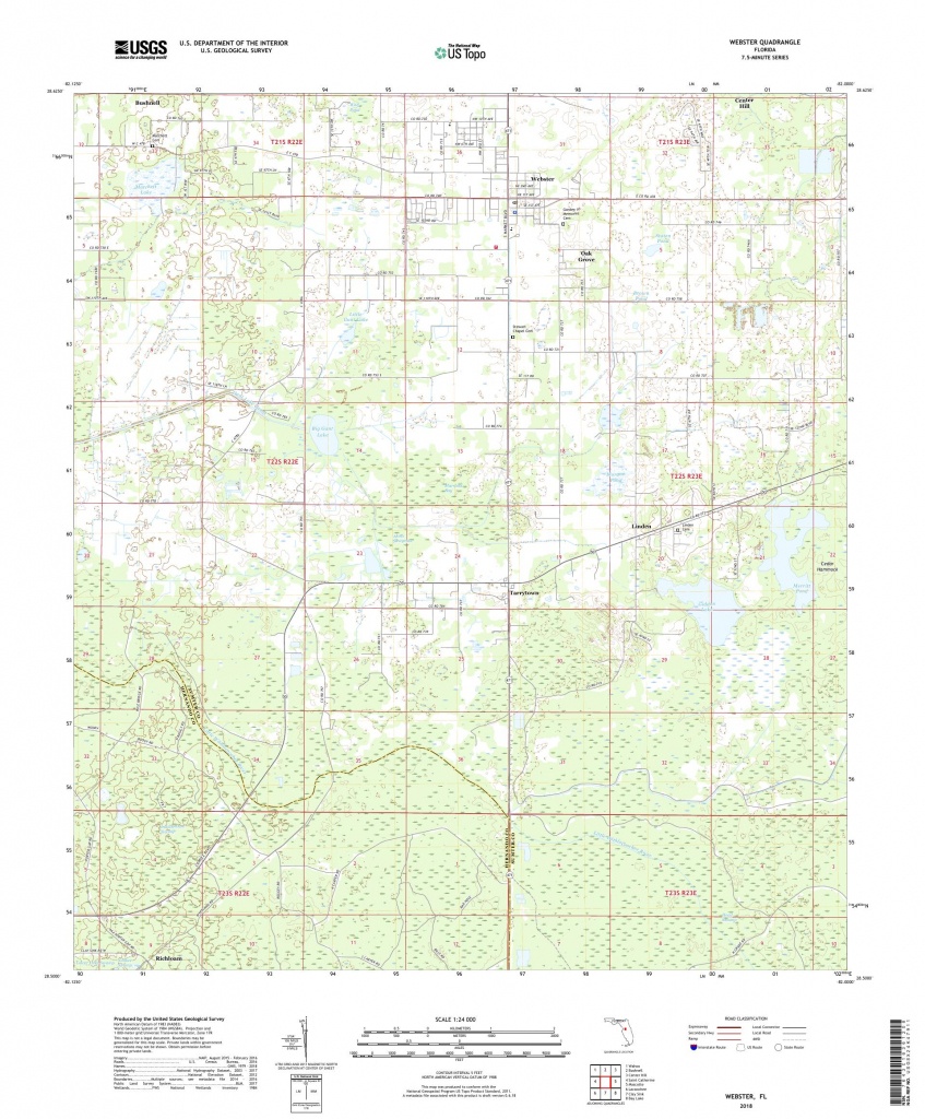 Mytopo Webster, Florida Usgs Quad Topo Map - Webster Florida Map