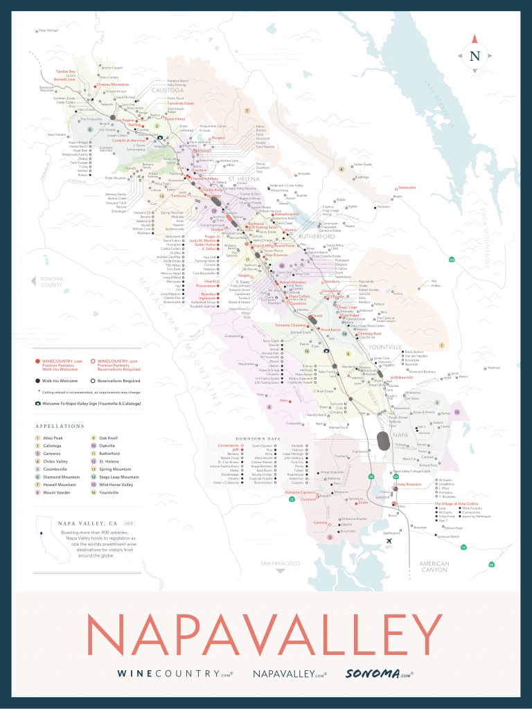 Napa Valley Wine Country Maps - Napavalley - California Wine Country Map Napa