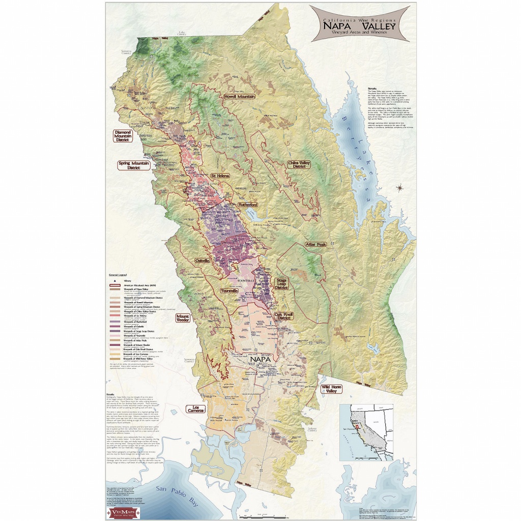 Napa Valley Wine Map - Wine Enthusiast - California Wine Appellation Map