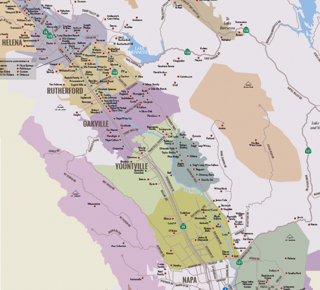 California Wine Country Map Napa Printable Maps