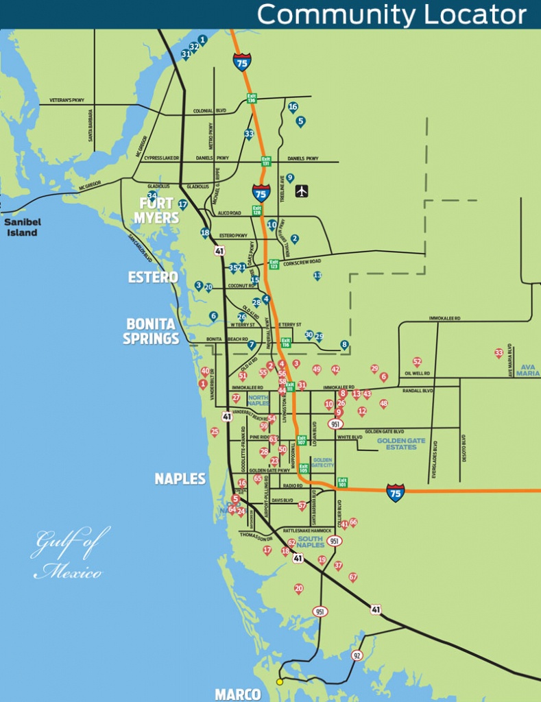 Naples Daily News Community Locator Map - Bonita Beach Florida Map