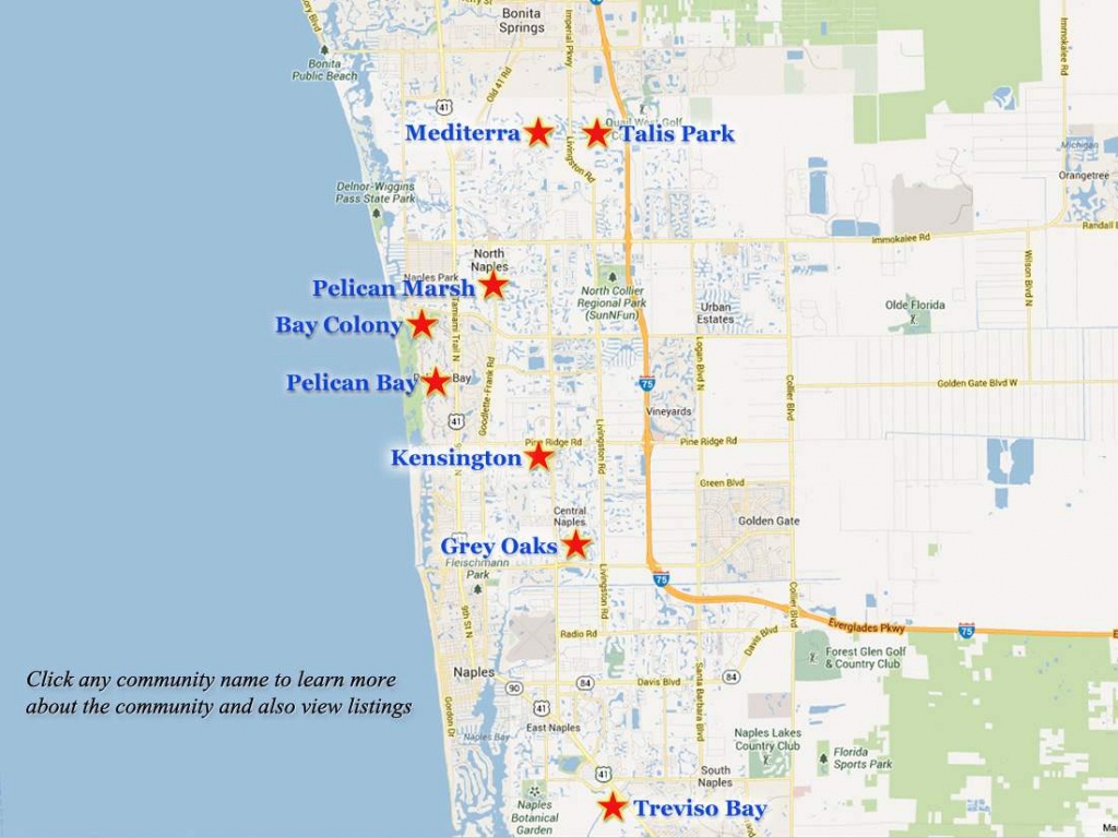 Naples-Golf-Communities-Map - Naples On A Map Of Florida