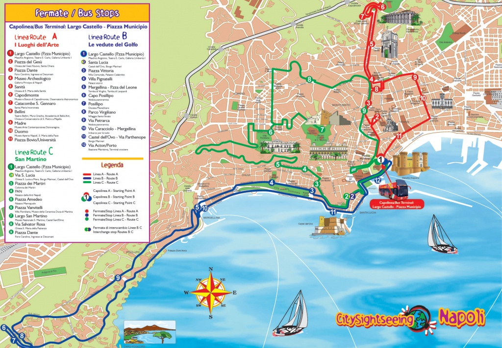 Naples Italy Cruise Port Of Call - Printable Street Map Of Sorrento Italy