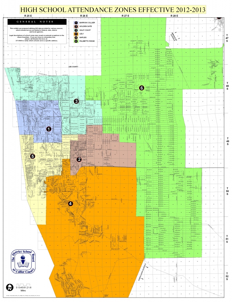 Naples School Districts Real Estate - Collier County Florida Map
