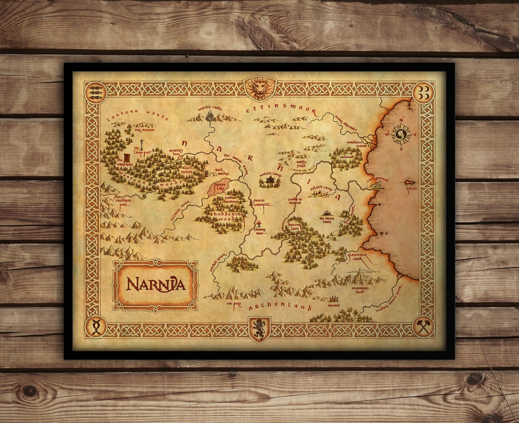 Narnia Map Narnia Art Print C S Lewis Fantasy Map | Etsy - Printable Map Of Narnia