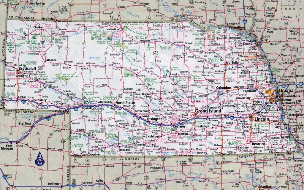 Ne Map With Towns And Travel Information | Download Free Ne Map With - Printable Road Map Of Nebraska