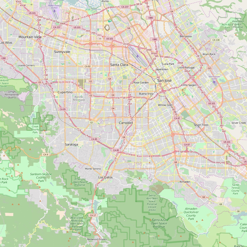 Neighborhood Associations Campbell Ca Official Website For - Campbell California Map