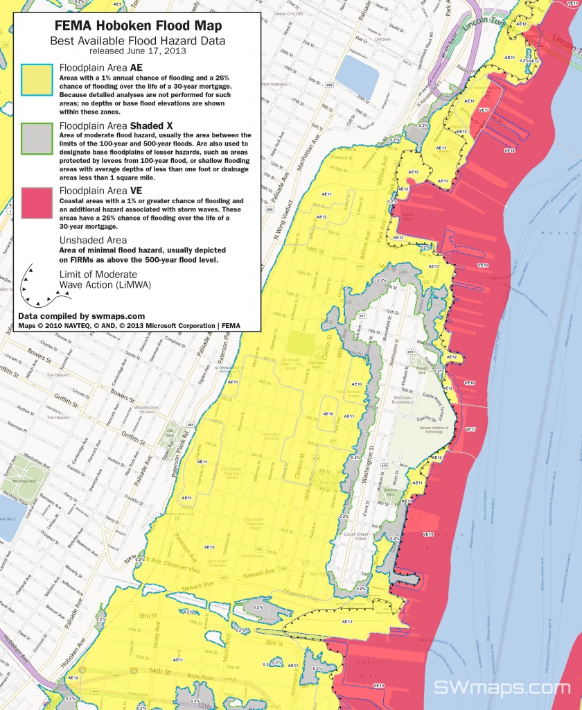 New Hoboken Flood Map: Fema Best Available Flood Hazard Data - Fema Flood Zone Map Florida