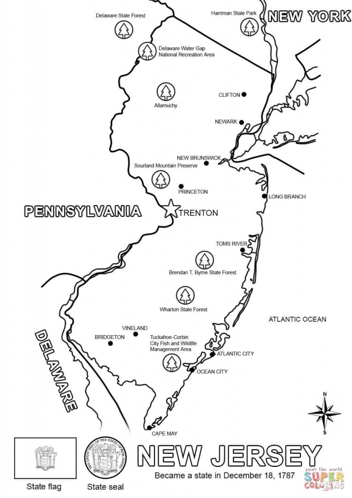 New Jersey Map Coloring Page | Free Printable Coloring Pages - Printable Map Of New Jersey