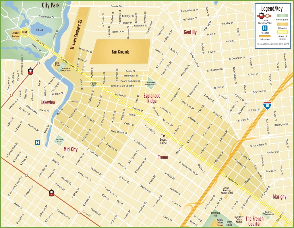 New Orleans Maps | Louisiana, U.s. | Maps Of New Orleans - Us Quarter Map Printable