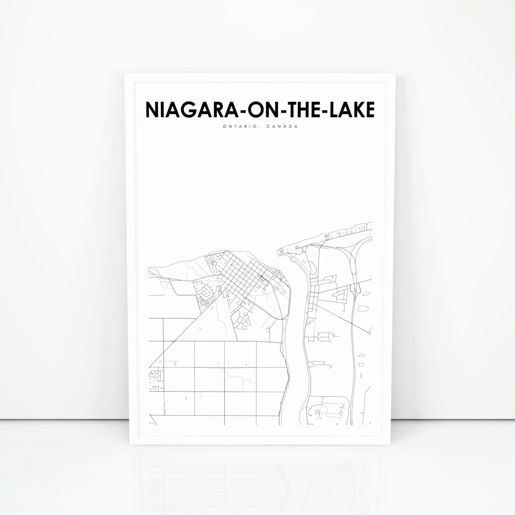 Niagara-On-The-Lake Map Print Ontario On Canada Map Art | Etsy - Printable Map Of Niagara On The Lake