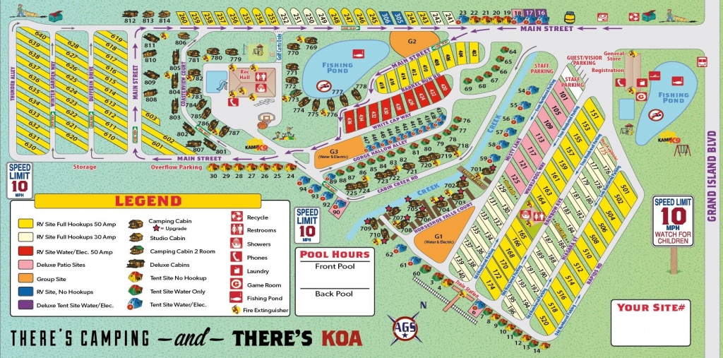 Niagra Falls Koa Campground Site Map | Camping | Outdoor Camping - Koa Florida Map