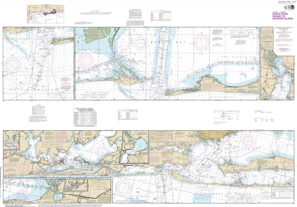 Noaa Chart - Intracoastal Waterway Santa Rosa Sound To Dauphin - Santa Rosa Sound Florida Map