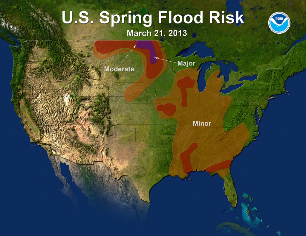 Noaa Predicts Mixed Bag Of Drought, Flooding And Warm Weather For - Spring Texas Flooding Map