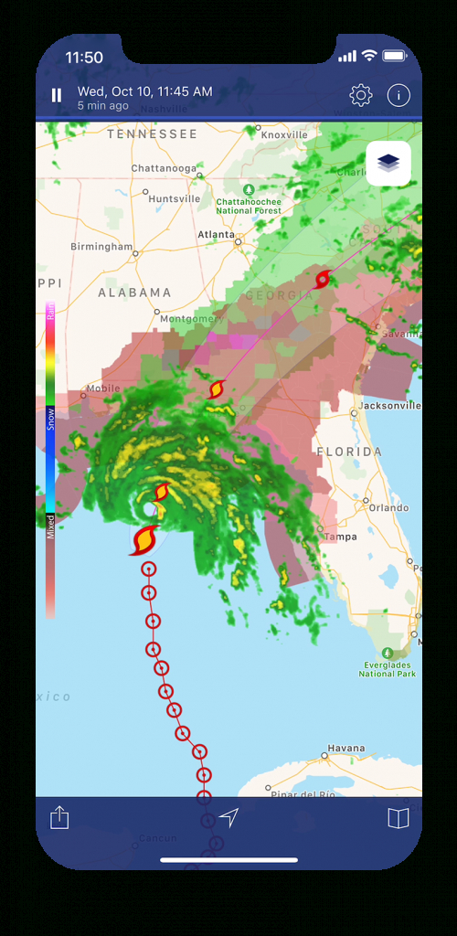 weather doppler radar in motion