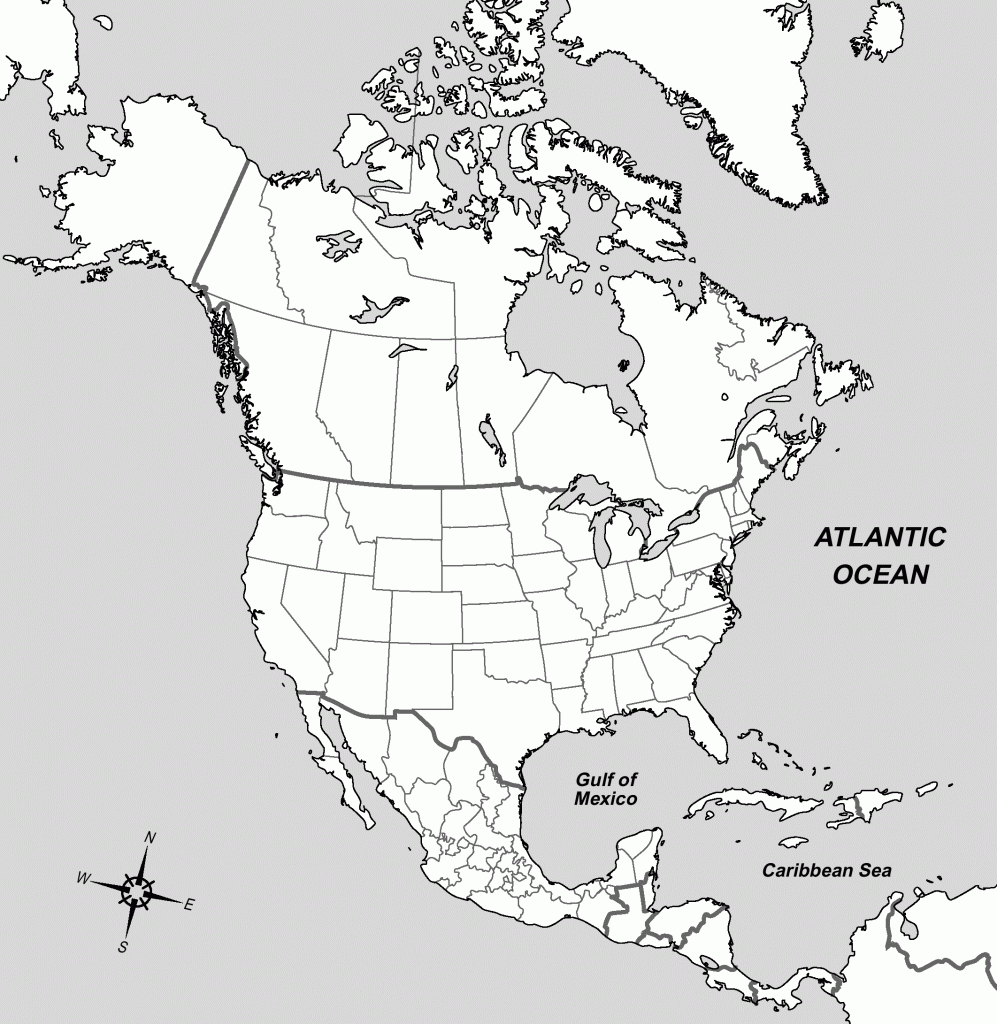 North America Blank Map, North America Atlas - North America Map Printable