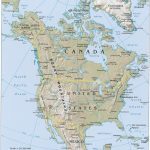 North America Physical Map, North America Atlas   Printable Physical Map Of North America
