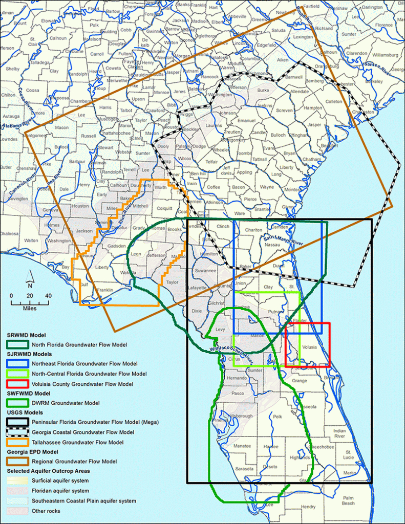 North Florida-Southeast Georgia (Nfseg) Regional Groundwater Flow Model - Map Of Northeast Florida And Southeast Georgia