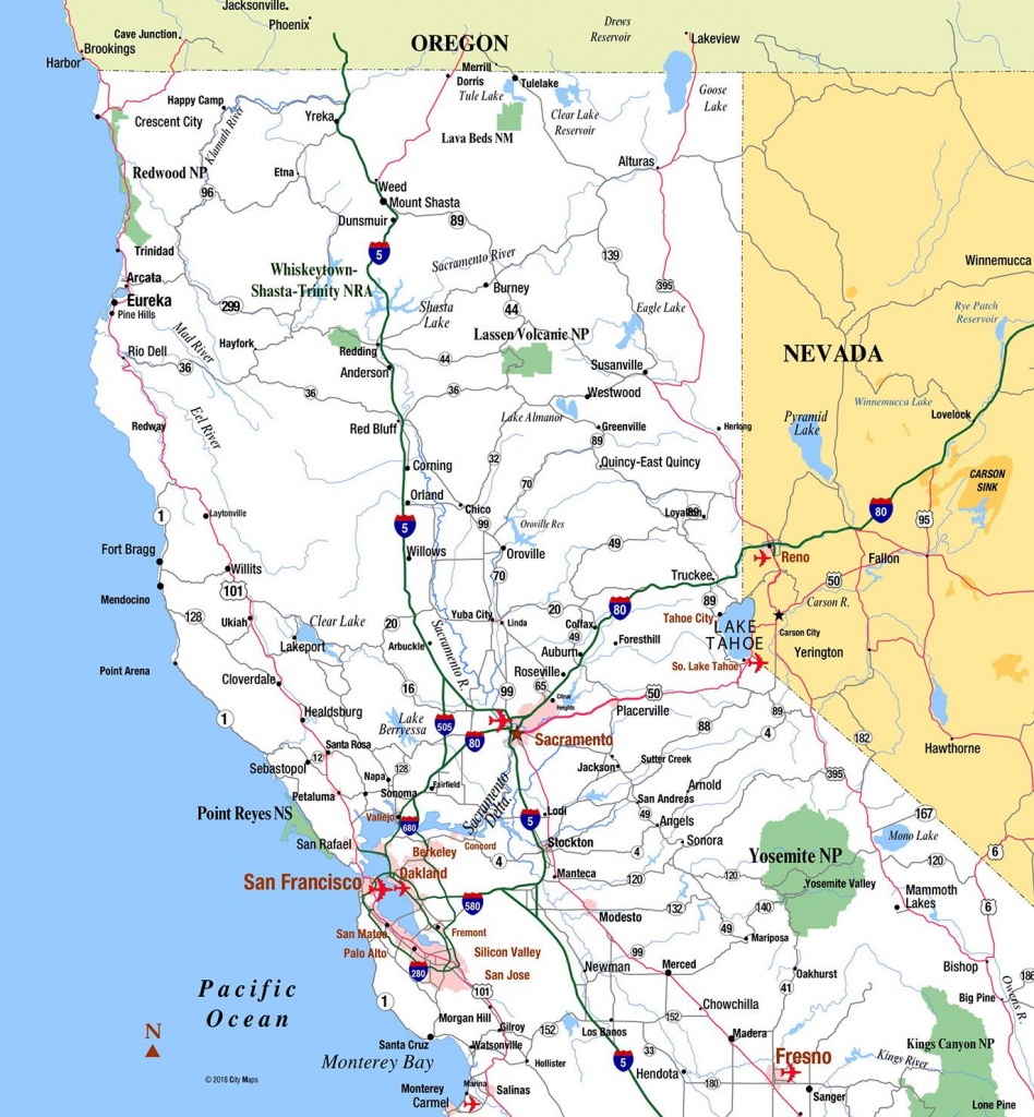 Northern California - Aaccessmaps - Driving Map Of Northern California