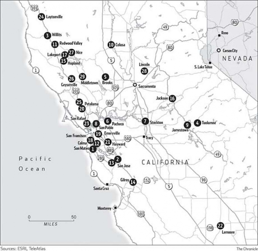 Northern California Casinos - Sfgate - Northern California Casinos Map