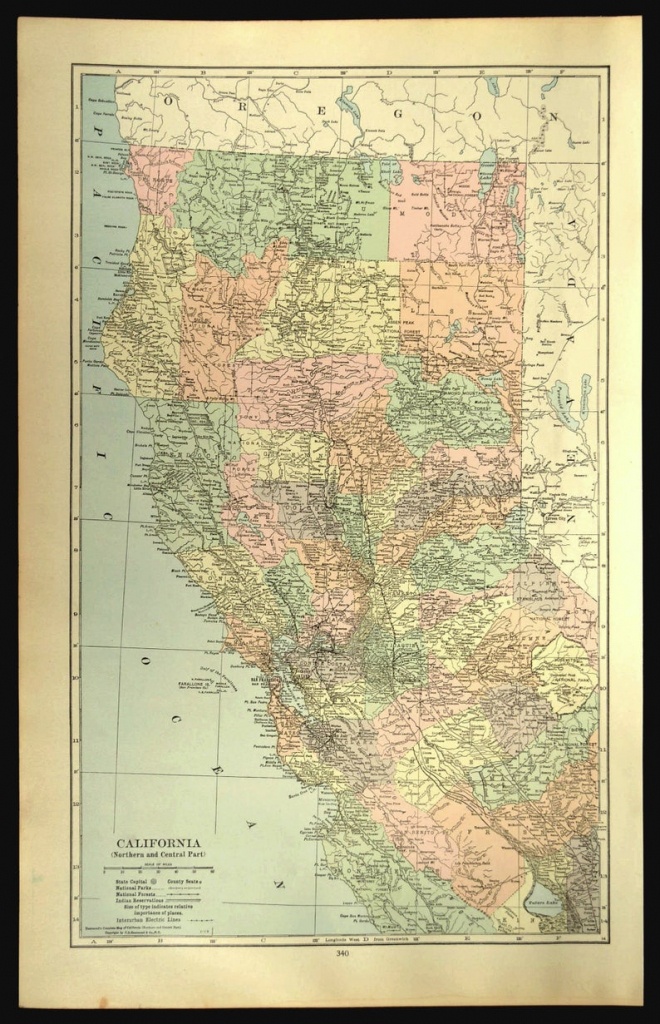 Northern California Map Of Northern California Wall Decor Art | Etsy - Northern California Wall Map