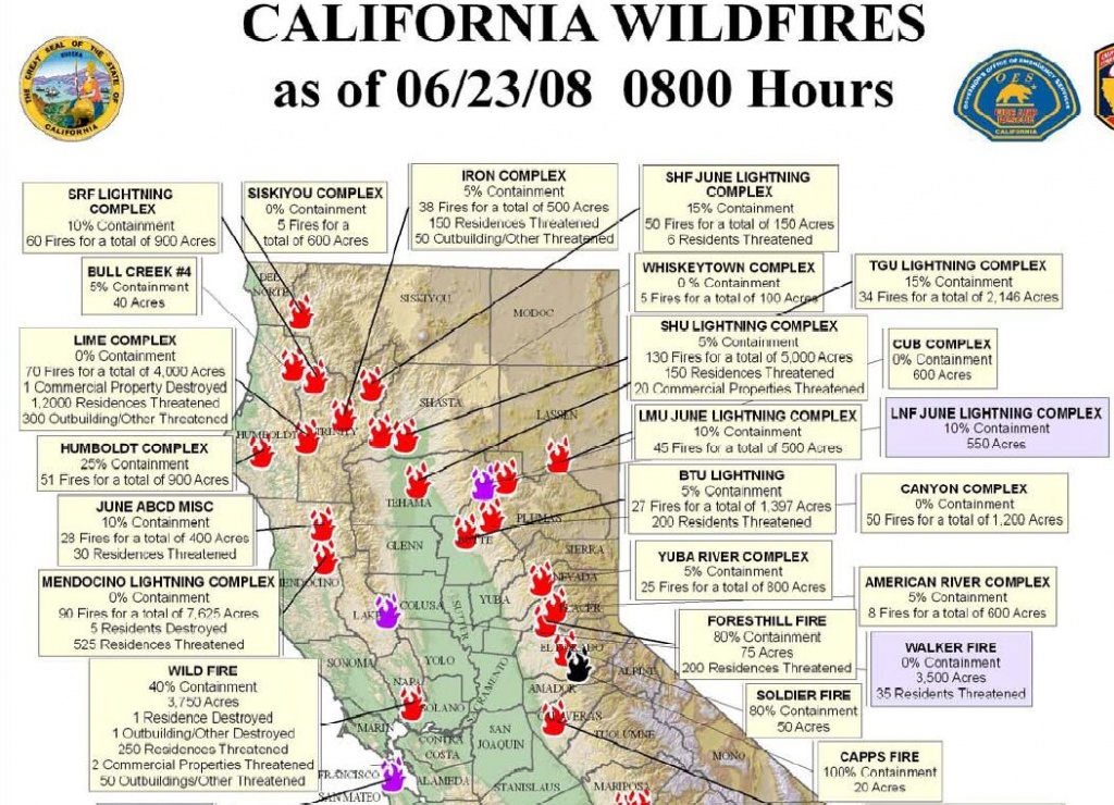 Northern California Wildfire Map | Highboldtage - Active Fire Map For California