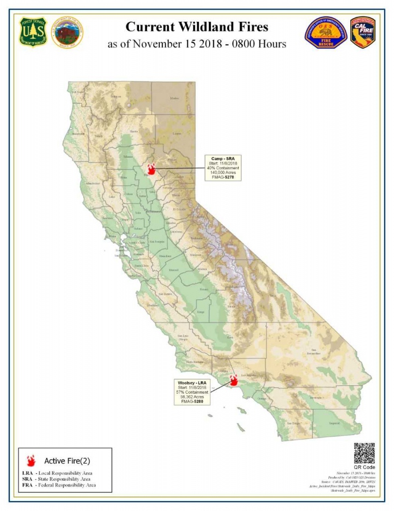 November 2018 Information – California Statewide Wildfire Recovery - California Active Wildfire Map