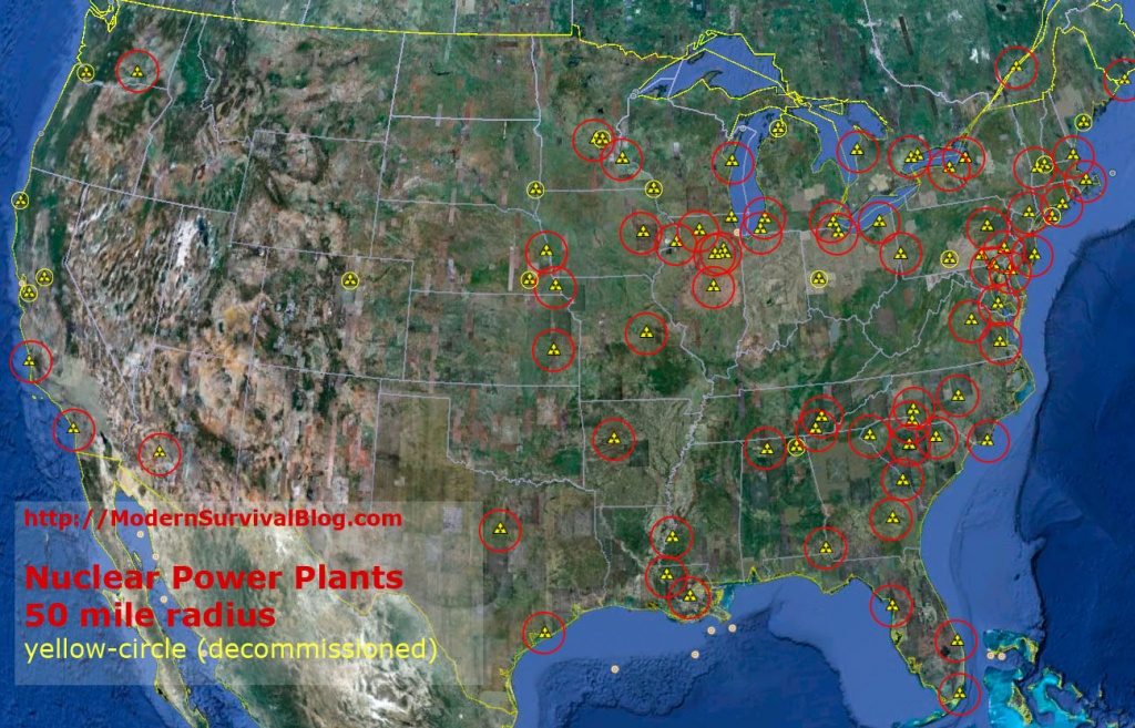 Nuclear Power Plant Meltdown - 50 Mile Radius - Nuclear Power Plants In Florida Map