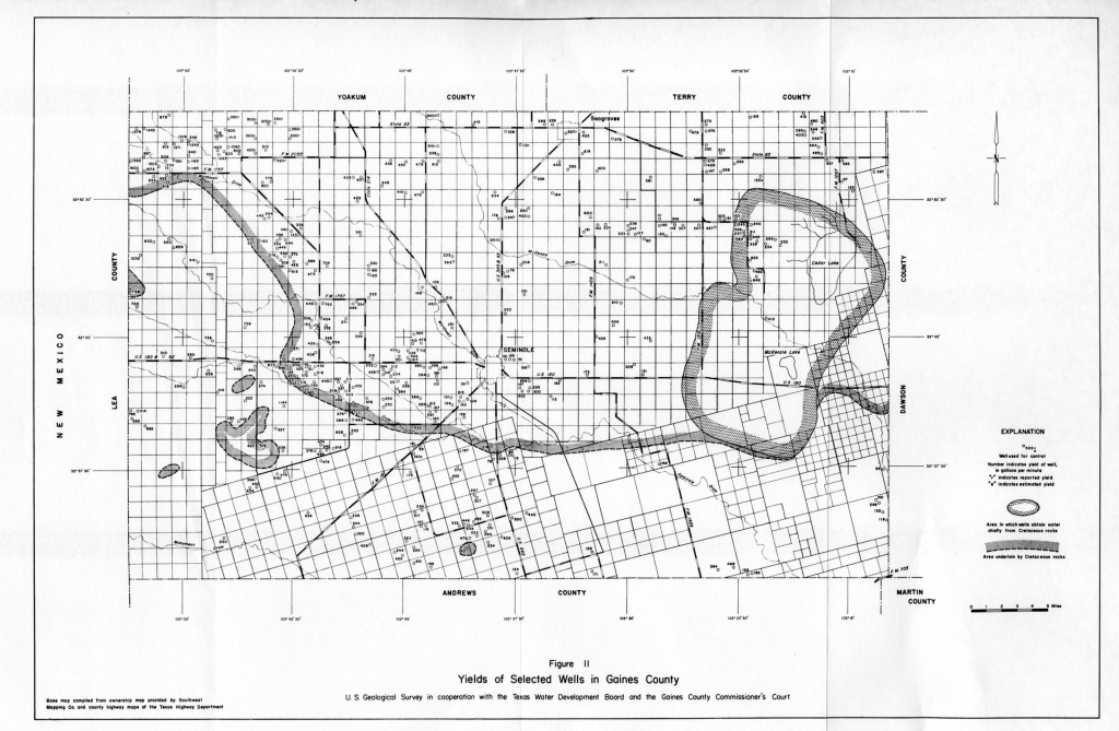 Numbered Report 15 | Texas Water Development Board - Gaines County Texas Section Map