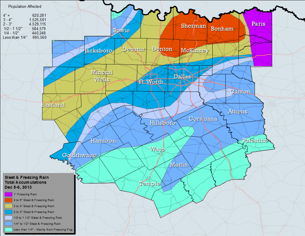 Nws Ft. Worth - Waco Texas Weather Map