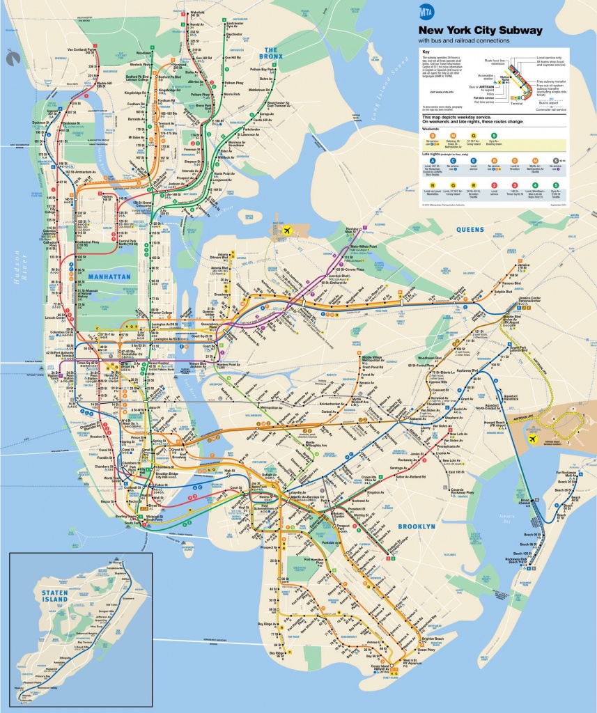 Ny Subway Map / Pdf Available | | New York | | Nyc Subway Map, Map - Printable Nyc Map Pdf