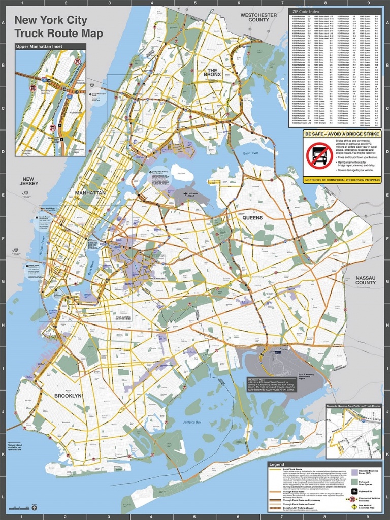 Nyc Dot - Trucks And Commercial Vehicles - California Truck Routes Map
